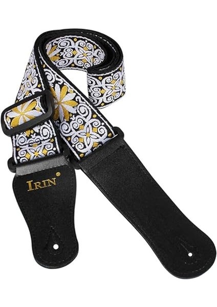 Gs-02 Ayarlanabilir Nakış Gitar Askıları Akustik Elektro Gitar Bas Aksesuarları Sarı modelleri