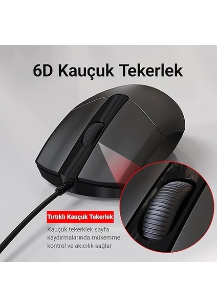 K11 USB Kablolu Ingilizce Q Klavye ve Mouse Seti fırsatları