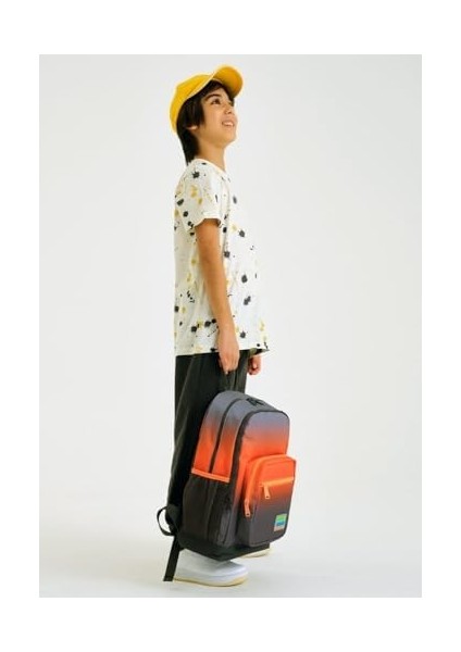 Siyah Turuncu Gradyan Ilkokul ve Günlük Sırt Çantası - Erkek Çocuk fiyatları