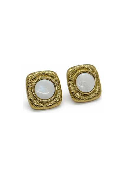 Kadın Gold Renk 316L Çelik Içi Inci Görünümlü Vintage Küpe fiyatları