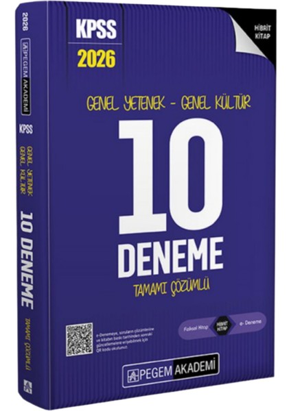 2026 Pegem Kpss Genel Yetenek- Genel Kültür Deneme Seti fiyatları
