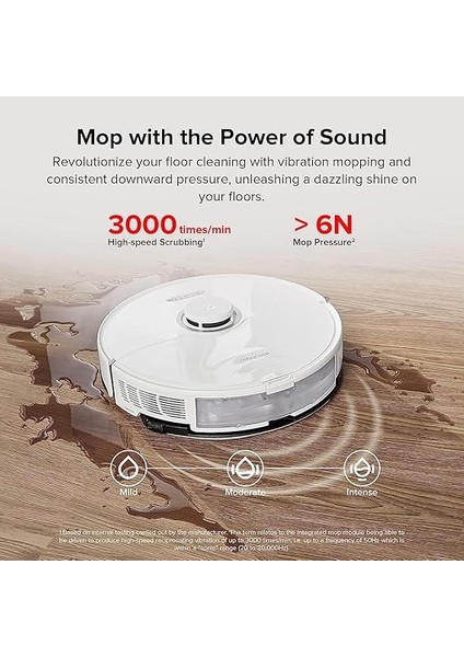 S8 Sonic Silme Robotu 6000 Pa Emiş Gücü, Precisense Engel Önleme, Hassas Sensör, 180 Dakika Pil Ömrü, 400 ml Toz / 300 ml Su Tankı, Halı Ultrason, Uygulama/sesli Kontrol modelleri