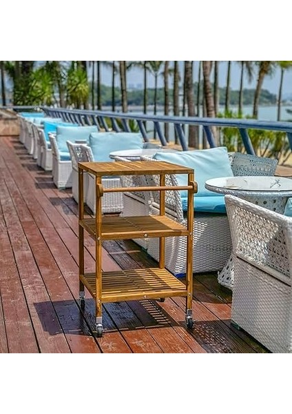 Masif Akasya,holger Mutfak Servis ARABASI,520X520X850 Mm,altın Tik fiyatları