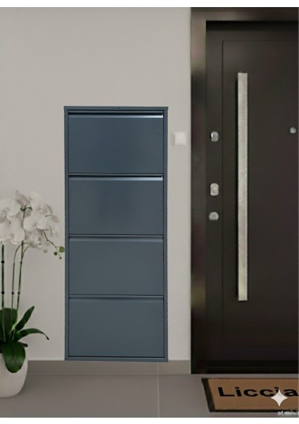 Metal Ayakkabılık 4'lü Antrasit Ral 7016