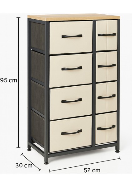 8 Çekmeceli Şifonyer Deri Çekmeceli Yatak Odası Düzenleyici Çekmeceli Çocuk Odası Organizer fırsatları