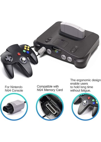 Joystick Denetleyicisi Gamepad N64 Denetleyicisi Pc Mac Controle Için USB ile (Gri) modelleri