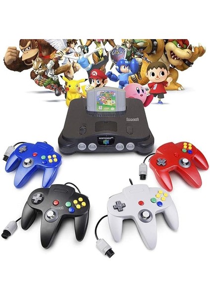 Joystick Denetleyicisi Gamepad N64 Denetleyicisi Pc Mac Controle Için USB ile (Gri) indirimleri