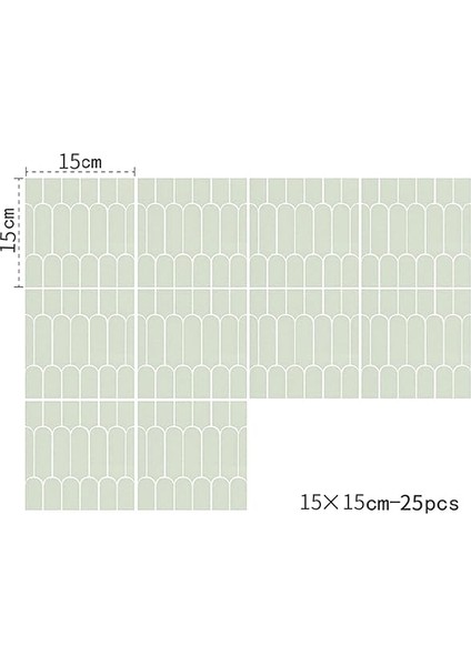 Fayans Çıkartması, 25 Adet x 15 Cm/6" Adaçayı Yeşili Kendinden Yapışkanlı Fayans Üzerine Yapışkan Transfer Çıkartması Banyo Mutfağı Için, Sıçrayan Kaplama, Soyma ve Yapıştır Vinil Yer Duvar indirimleri