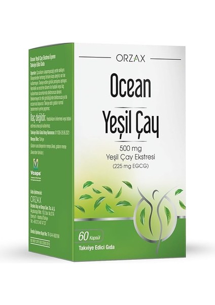 Ocean Green Tea 500 Mg 60 Kapsül