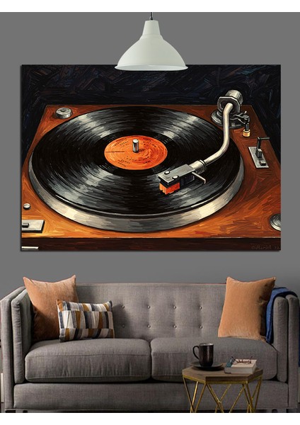 Vinil Plak Pikap Müzik Dekoratif Kanvas - Mdf Ahşap Tablo indirimleri