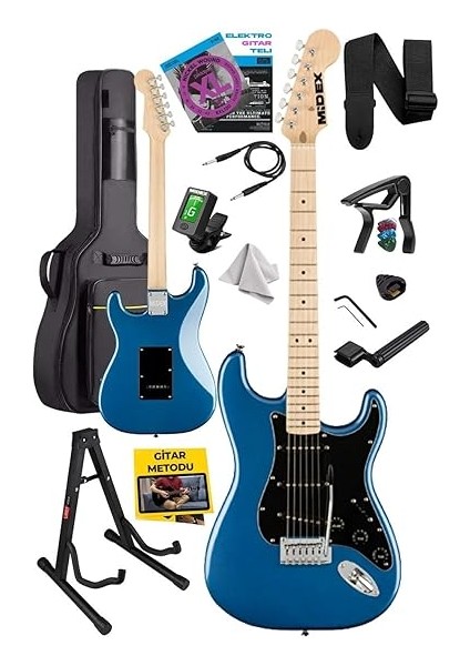 RPH-30BL-ST Maple Klavye Strat Kasa Sss Elektro Gitar Seti fiyatları