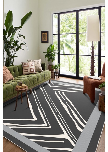 Yeni Desen Yıkanabilir Kaymaz Tabanlı Bohem Tarz Dijital Baskı Salon Halısı, Yumuşak Dokulu Lüks Halı Modeli ve 40 x 60 Gri Renk Dikdörtgen Halı