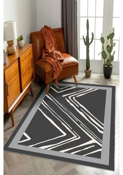 Yeni Desen Yıkanabilir Kaymaz Tabanlı Bohem Tarz Dijital Baskı Salon Halısı, Yumuşak Dokulu Lüks Halı Modeli ve 40 x 60 Gri Renk Dikdörtgen Halı modelleri