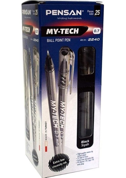 My-Tech Tükenmez Kalem 0.7 mm Mavi 25'li modelleri