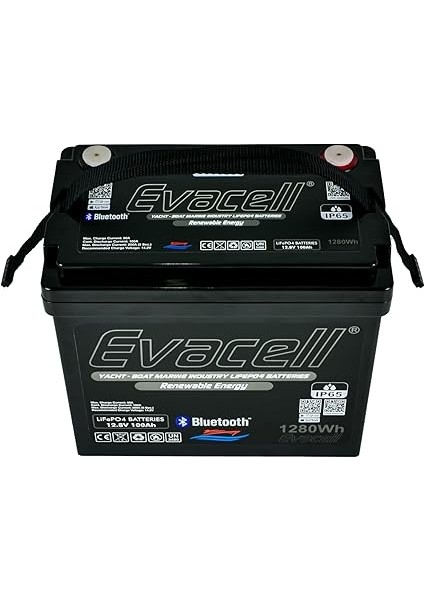 100AH Lifepo4 Lityum Demir Fosfat IP65 Bluetooth Batarya Akü indirimleri