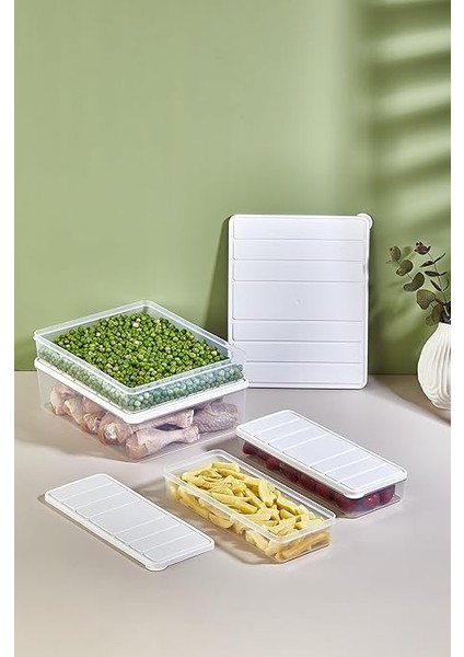 Home Nora 4'lü 4 Lt.+ 2,5 Lt.+ 1,2 Lt+1,2 Lt Saklama Kabı Ekru modelleri