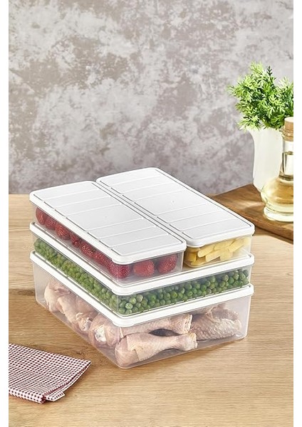 Home Nora 4'lü 4 Lt.+ 2,5 Lt.+ 1,2 Lt+1,2 Lt Saklama Kabı Ekru fırsatları