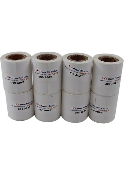 Etiketler , Hazır Al Hızlı Al Pp Termal Etiket 50MM x 30MM Ruloda 200 Li 8 Rulo Toplam 1600 Adet Phomemo M110 ile Uyumlu