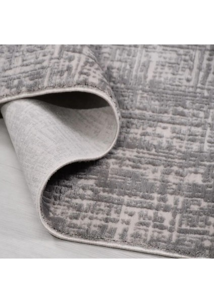 Foix Modern Koyu Gri Akrilik Kaydırmaz Tabanlı Makine Halısı fırsatları