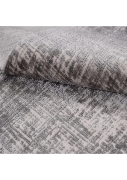 Foix Modern Koyu Gri Akrilik Kaydırmaz Tabanlı Makine Halısı indirimleri