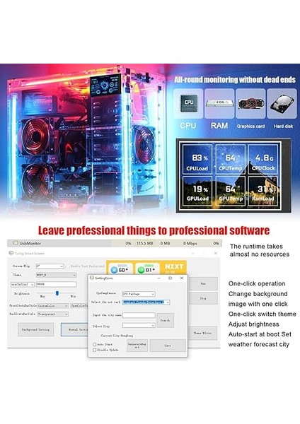 Inç IPS Ekran USB Ikincil Ekran Bilgisayarlar Cpu Gpu Ram HDD Saat Tarih Ekranı Yatay Dikey Ekran Anahtarı indirimleri