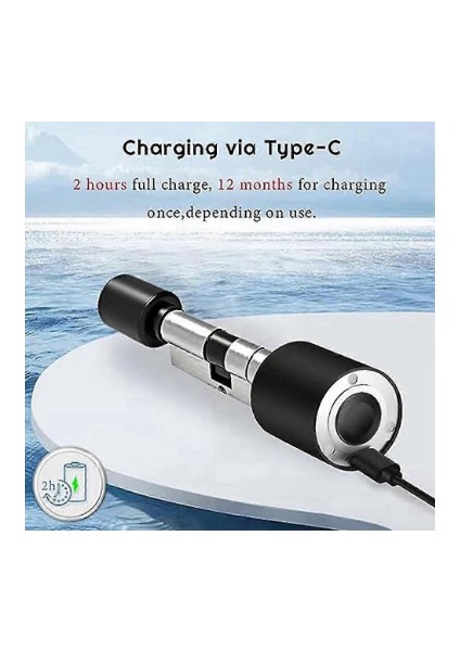 Parmak Izi Kilidi Ev Kilidi Silindir Uzaktan Bluetooth Kapı Kilidi