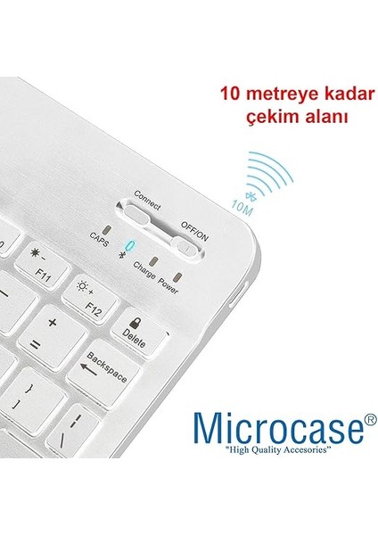Tablet Telefonlar Için Rgb Işıklı Şarjlı Bluetooth Klavye + Mouse AL4884 (Beyaz) modelleri