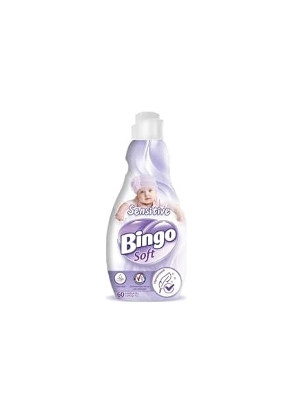Bingo Soft Konsantre Çamaşır Yumuşatıcısı, Sensitive, 1440 ml