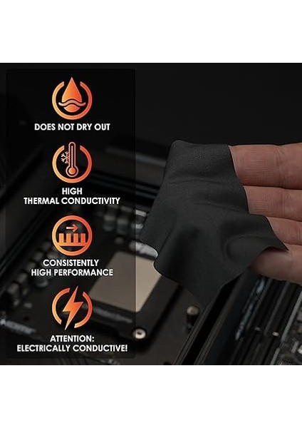 Grizzly Carbonaut - Carbon Termal Ped - Yapışmaz, Esnek ve Tekrar Kullanılabilir - Çok Yüksek Isı Iletkenliği - Elektrik Iletir! (32 × 32 × 0,2 Mm) fiyatları