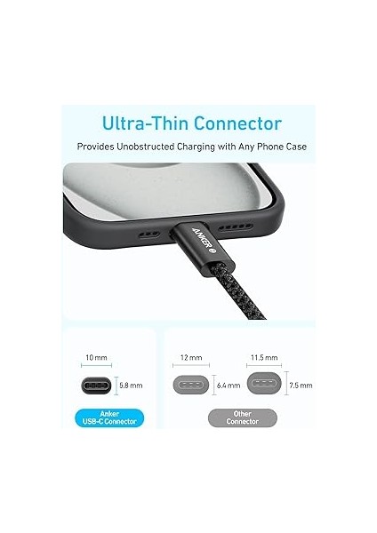 Zolo USB C To C 240 W Hızlı Şarj Örgülü 1 M Kablo A8060, Siyah fırsatları