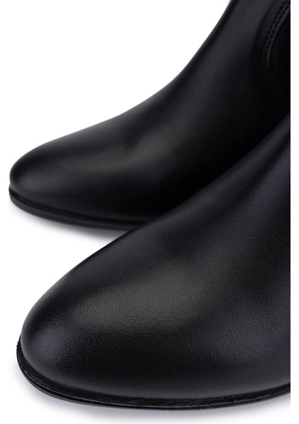 Kadın Hakiki Deri Siyah Deri Topuklu Bot 322 2152713 Bn Bot SK25-26 Sıyah Dr modelleri