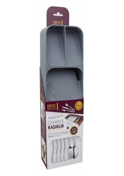 5 Bölmeli Çekmece Kaşıklık, Beyaz