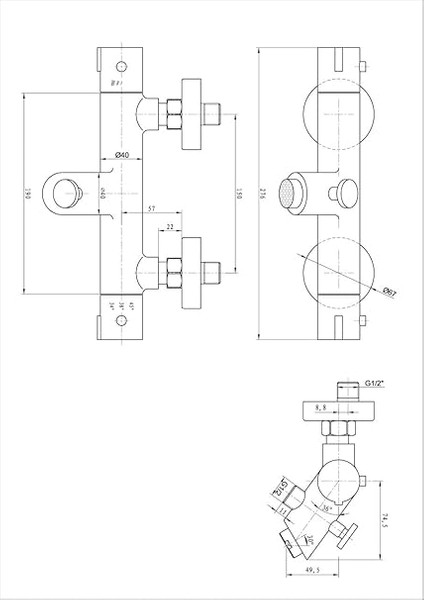 Termostatik Banyo Bataryası KTB101 fırsatları
