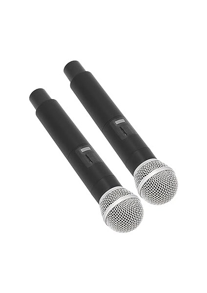 Mikrofon Seti 2 Profesyonel Şarj Edilebilir El Karaoke Mikrofon Sistemi Alıcı ile modelleri