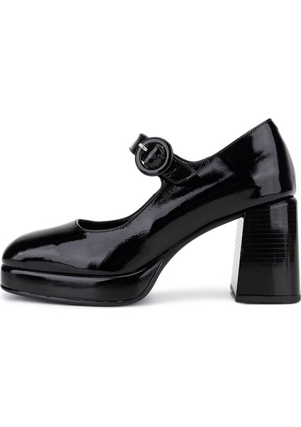 Kadın Hakiki Deri Siyah Rugan Topuklu Ayakkabı 1078 25064 Bn Ayk SK25-26 Sıyah Krsk Rgn fırsatları