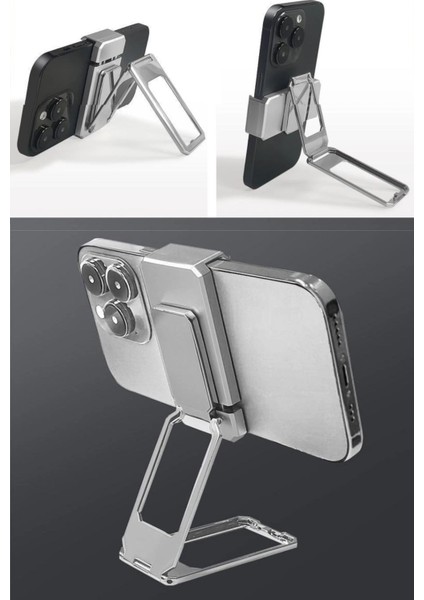 360 Derece Dönen Tüm Telefon Tipleri Ile Uyumlu Metal Telefon Standı Braket