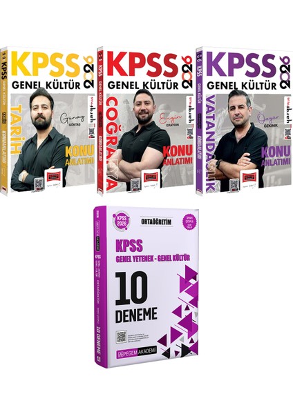 2026 Kpss Tarih Coğrafya Vatandaşlık Konu Anlatımı - 2026 Kpss Ortaöğretim Çözümlü 10 Deneme