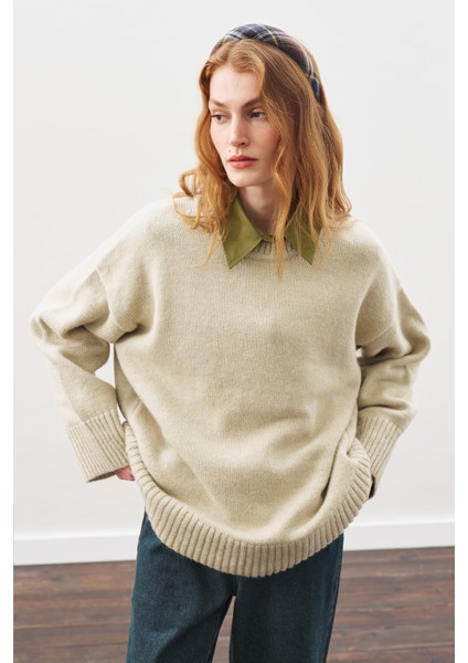 Chunky Oversıze Kazak Bej fiyatları