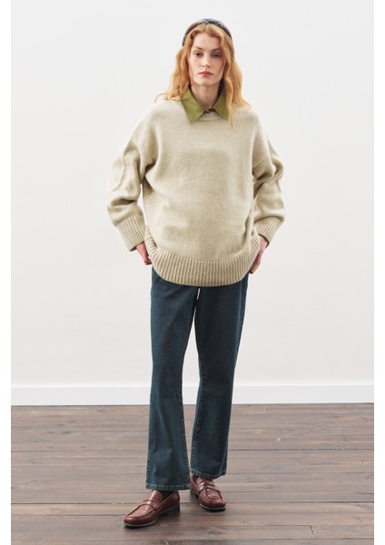 Chunky Oversıze Kazak Bej fırsatları