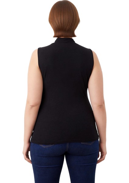 Kadın Vücuda Oturan Dik Yaka Ribana Örme Bluz Günlük ve Ofis Şıklığı Kaliteli Şık Rahat Modern fiyatları