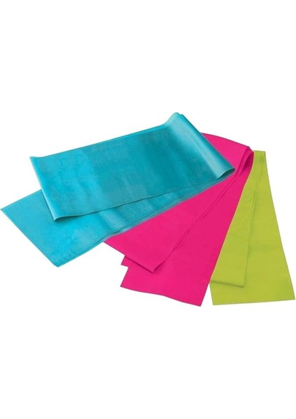 3'lü Pilates Egzersiz Bandı Slikon Esnek 90CM Aerobik Çalışma Lastiği Evde Spor Sıkılaşma