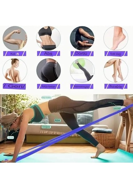 3'lü Pilates Egzersiz Bandı Slikon Esnek 90CM Aerobik Çalışma Lastiği Evde Spor Sıkılaşma fiyatları
