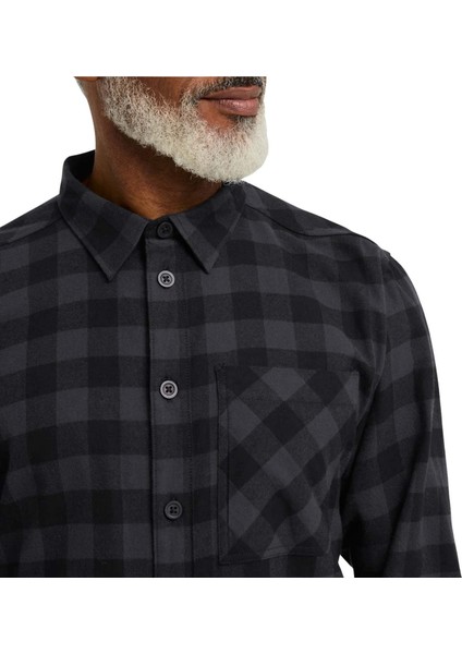 Lite Flannel Shirt Erkek Gri Gömlek fırsatları