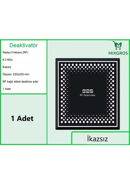 Kağıt Etiket Öldürücü Deaktivatör Rf Radyo Frekans Ikazsız