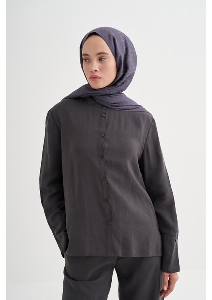 Luxe Desen Liora Pamuk Şal Füme fiyatları