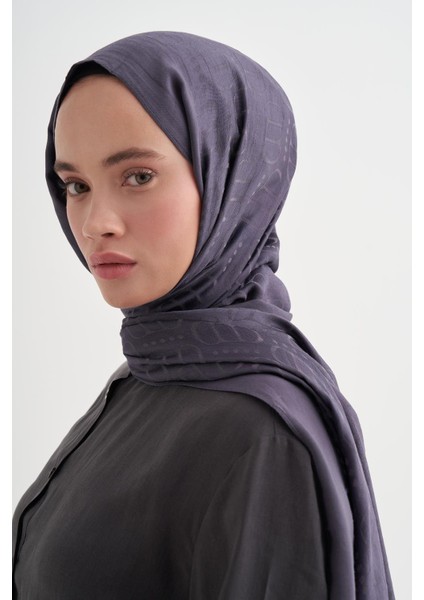 Luxe Desen Liora Pamuk Şal Füme modelleri