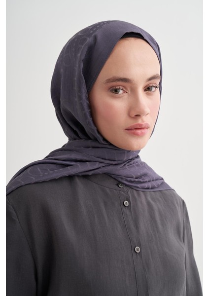 Luxe Desen Liora Pamuk Şal Füme fırsatları