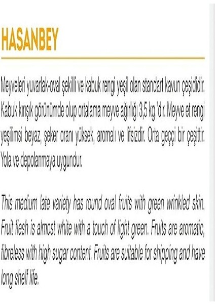 Tarım Ata Tohumu Yerli Ankara Kavunu Hasanbey 100 Adet Tohum fiyatları