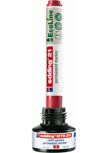 21 Ecoline Permanent Markör, 4'lü Set, Karışık Renkler, Yuvarlak Uç, Yeniden Doldurulabilir indirimleri