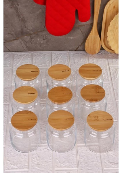Zone - 9'lu Cam Saklama Kabı 800ML Vakumlu Bambu Kapaklı fiyatları